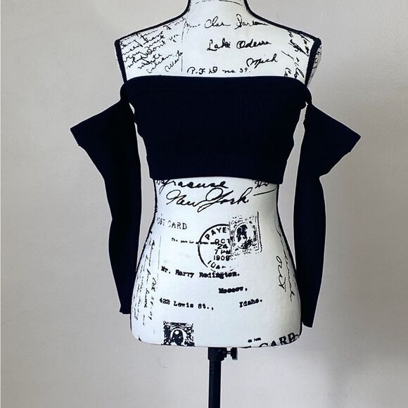 Alexander McQueen Off-The-Shoulder Crop Top size XL - Picture 4 of 12